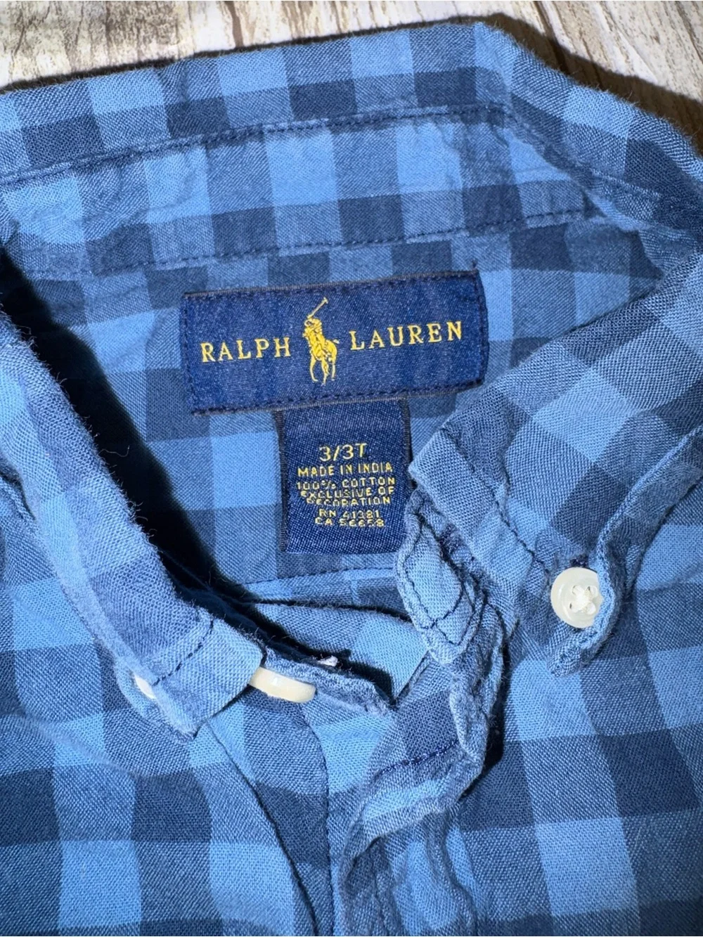 Ralph Lauren Blue Plaid & Blue Gingham Button-Down Shirts